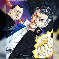 dessin sur shikishi Doctor Strange mangaka Yuichi Oshiyama