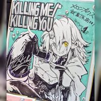 Dessin sur Shikishi Killing Me Killing You mangaka Imomushi Narita