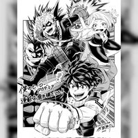 dessin hommage 10 ans My Hero Academia par Keisuke Gotoh (dessinateur manga One Operation Joker)