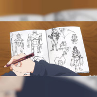 Crayon Mitsubishi Uni 2B Anime Zenshu