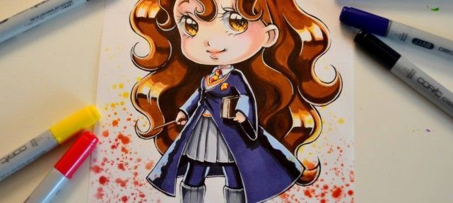 dessins-harry-potter-en-chibi-feutres-copic