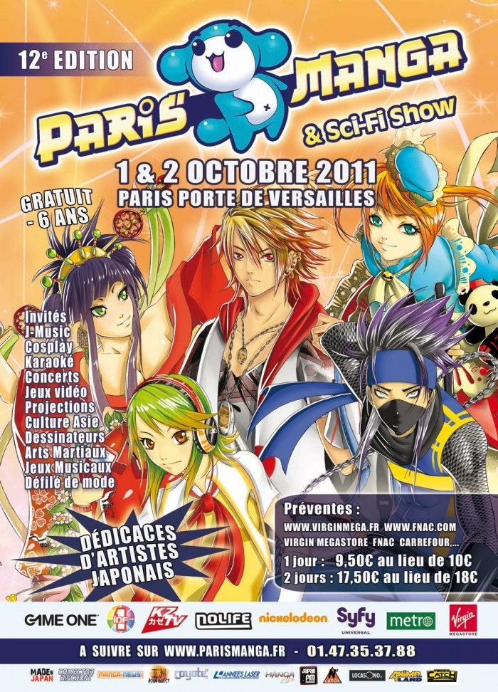 Liste des invités de Paris Manga