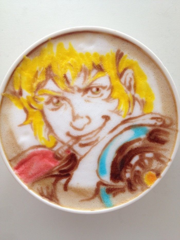 Dessiner des mangas sur du café latte