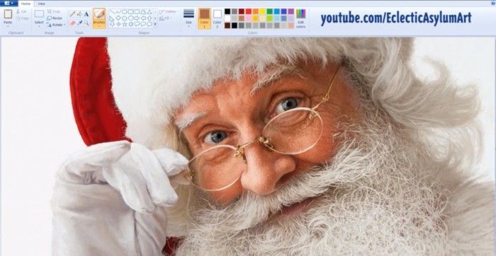 Dessiner Père Noël sur Microsoft Paint