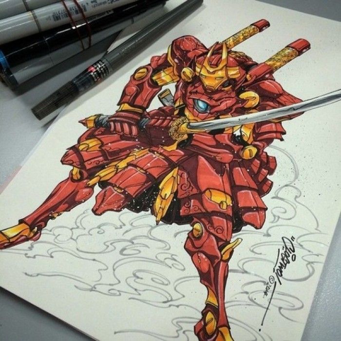 Iron Man en armure de samourai