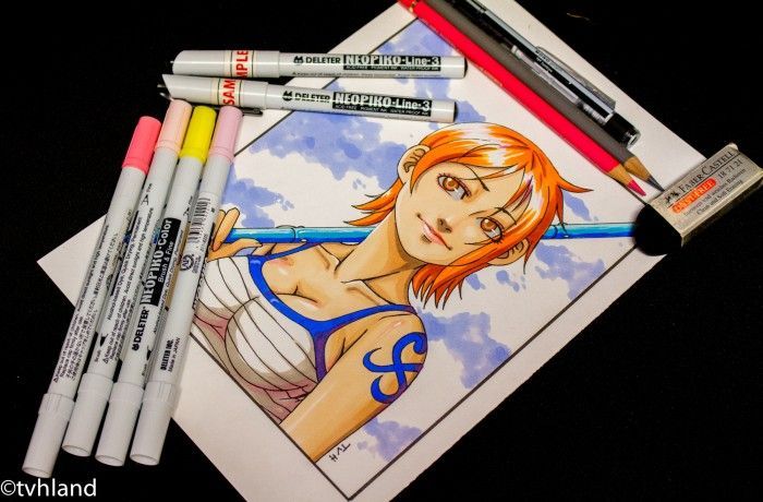 Comment dessiner Nami de One Piece? Dessin au Neopiko-color