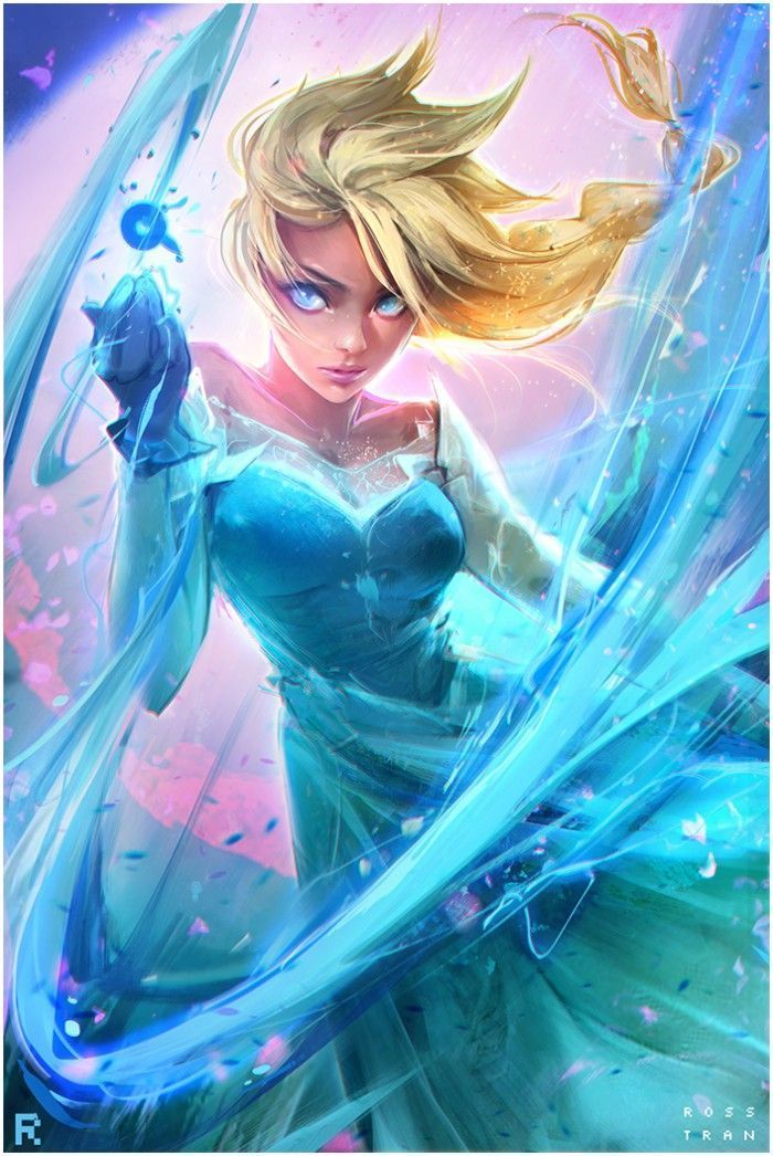 Elsa La Reine Des Neiges dessinée par Rossdraws