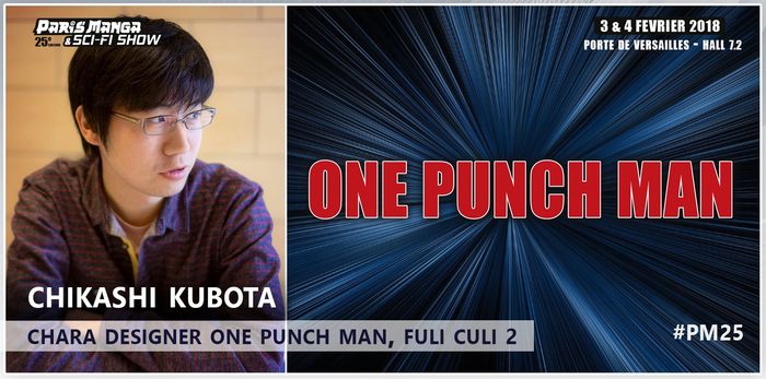 Chikashi Kubota, le chara designer de One Punch Man invité de Paris Manga - 3 et 4 février 2018 !