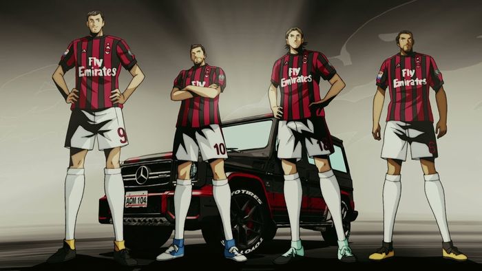 TOYO TIRES : L'équipe de Football AC Milan dans la Japanimation