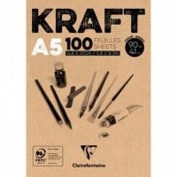 Bloc Kraft Clairefontaine A5 100F 90g