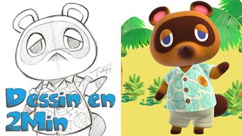 Dessin en 2min: Tom Nook - Animal Crossing