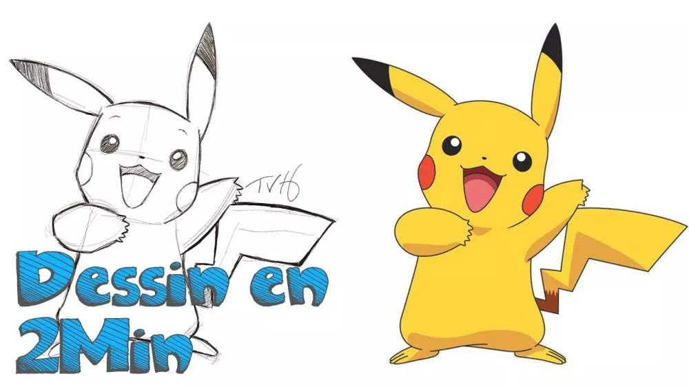 dessin-en-2-min-pikachu-pokemon
